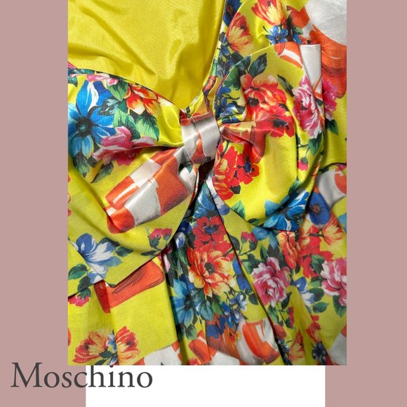 NEW! MOSCHINO COUTURE Rare 'Runway' Flower & Cone Dress, Sz 40 Italian (US 4) - Picture 10 of 11